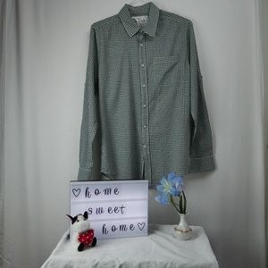 The Shirt Button up Green / White